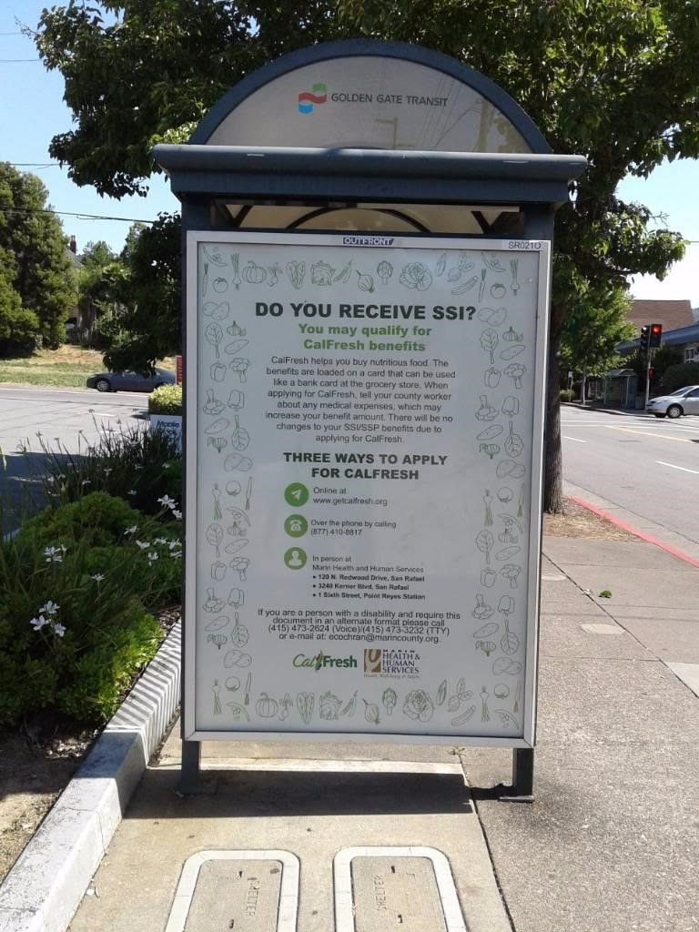 do you receive SSI bus stop informational sign