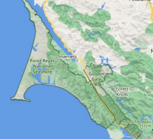 a map of west marin